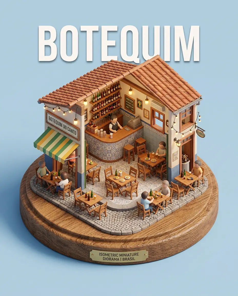 Diorama isométrico — Botequim