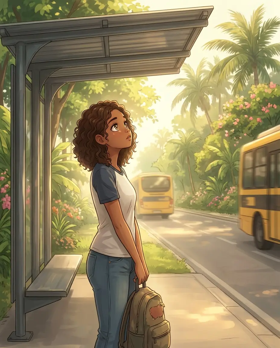 Anime — ponto de ônibus