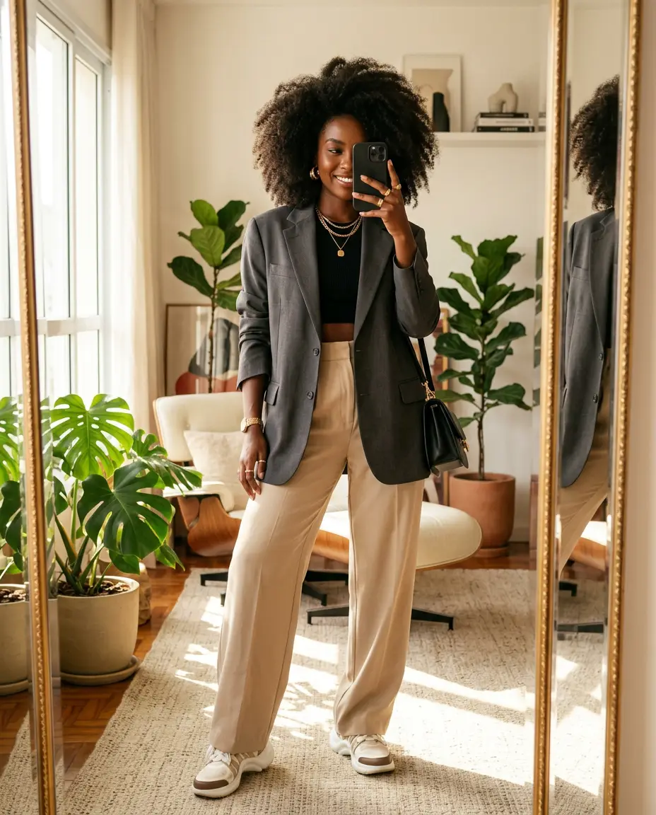 BR glam fit-check — deep (preta)