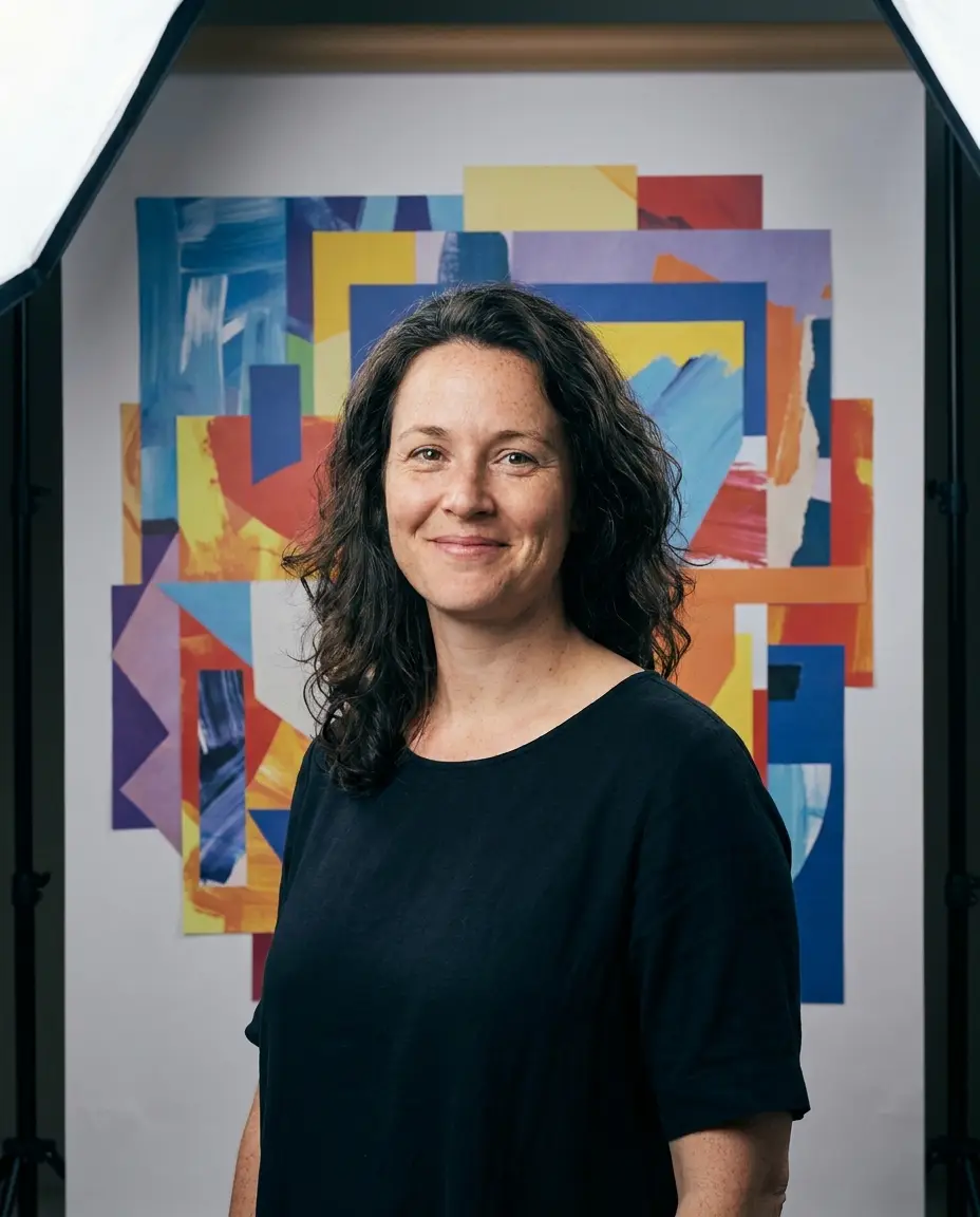 Retrato mixed-media