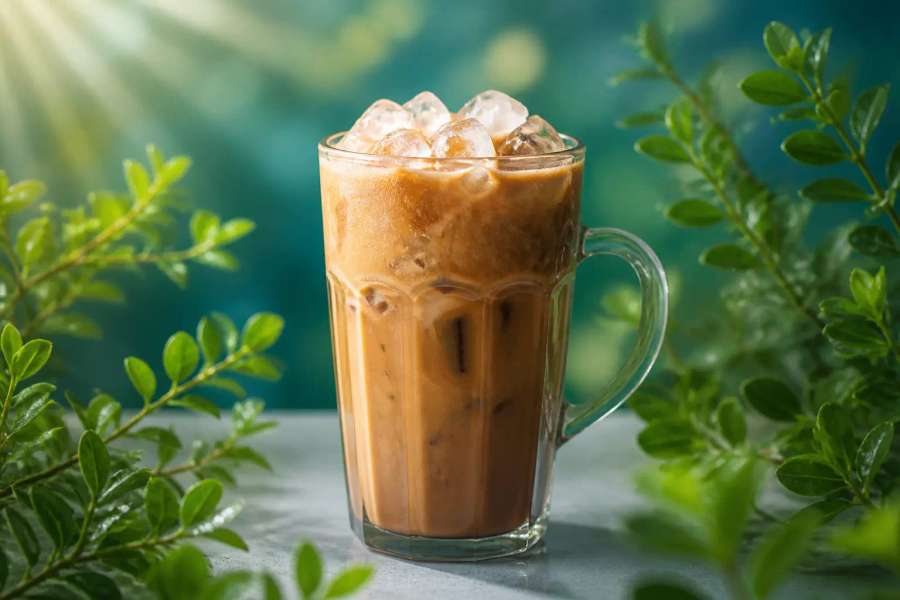 Anúncio de bebida — café gelado especial