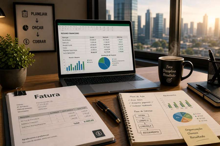 Do orçamento à fatura (proposta que vira cobrança)