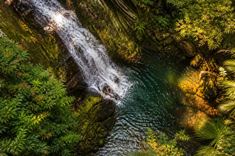 Papel de parede de cachoeira na Mata Atlântica