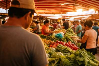 Retrato de rua candid — mercado de Belém