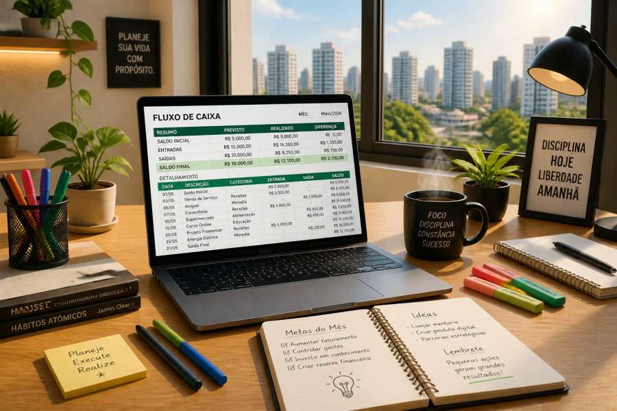 Planilha de fluxo de caixa para autônomo / freelancer no Excel