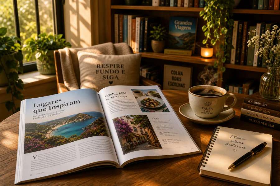 Newsletter em duas colunas estilo revista
