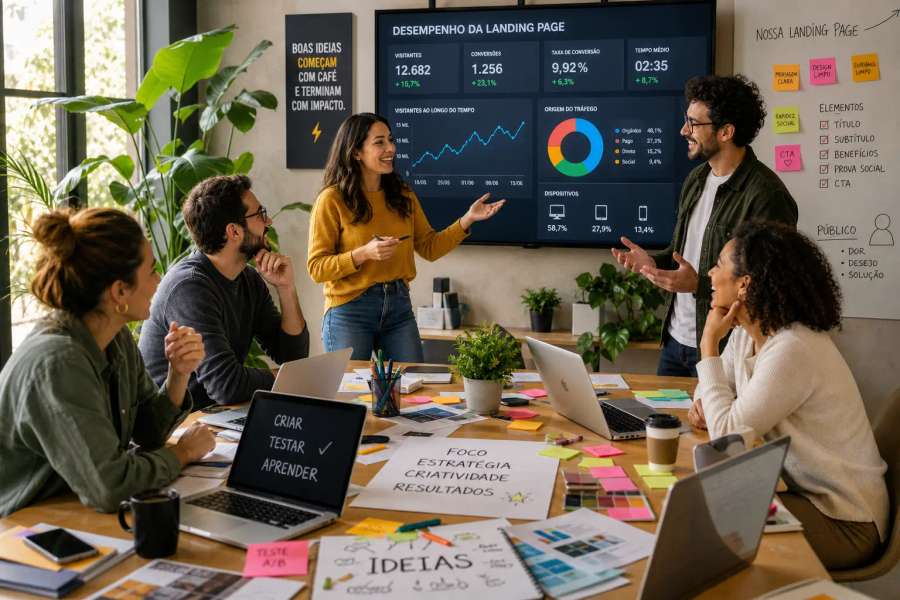 Ideias de teste A/B (landing page)
