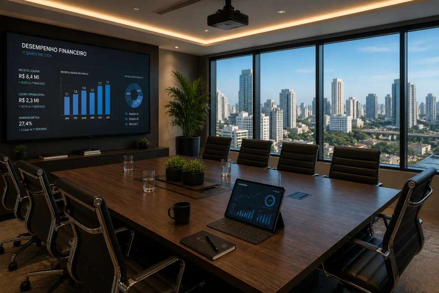 Template de apresentação corporativa (padrão empresa/banco BR)