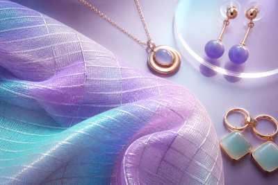 Editorial de moda em grade pastel 3x3