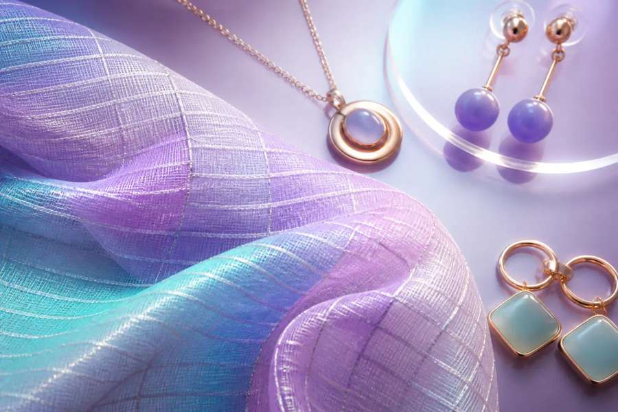 Editorial de moda em grade pastel 3x3