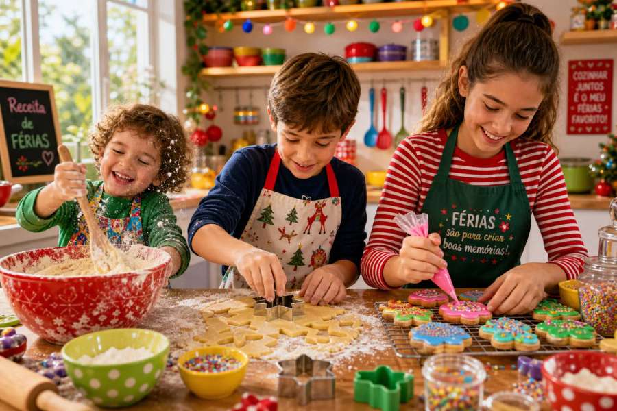 Receita de férias para fazer COM as crianças (tarefas divididas por idade)