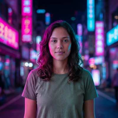 Deixe sua foto com visual neon