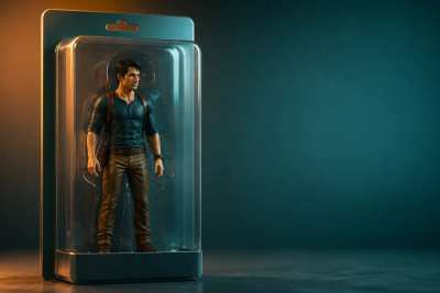 Figura colecionável 3D em embalagem