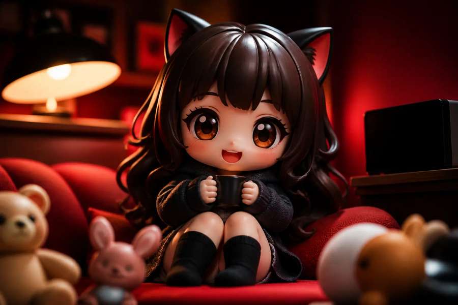 Boneco 3D colecionavel chibi
