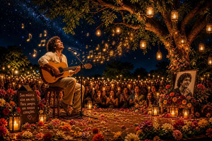 Homenagem em música para alguém especial