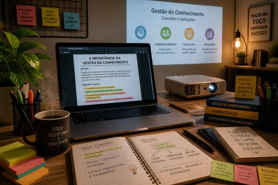 Resumir um texto ou PDF em slides objetivos