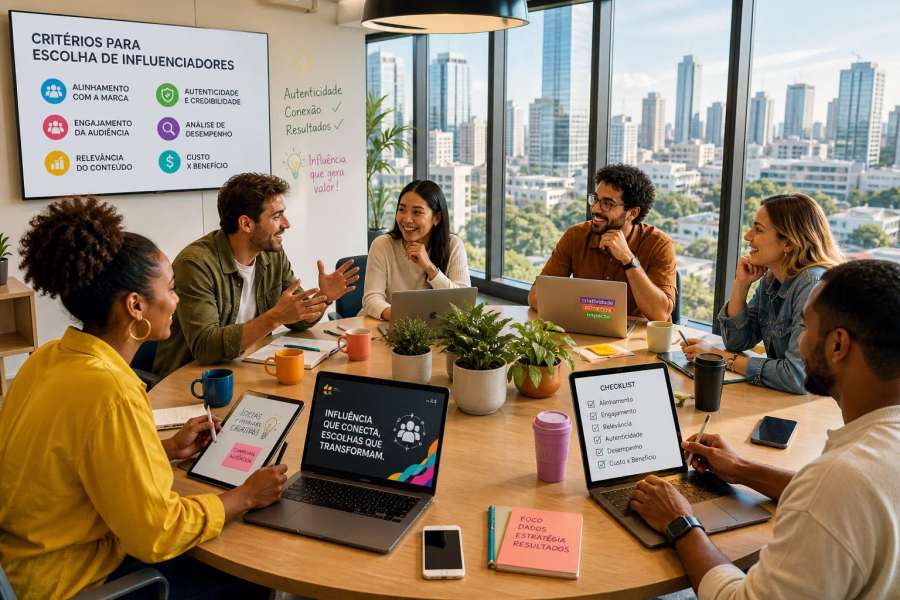 Critérios para escolher influenciadores