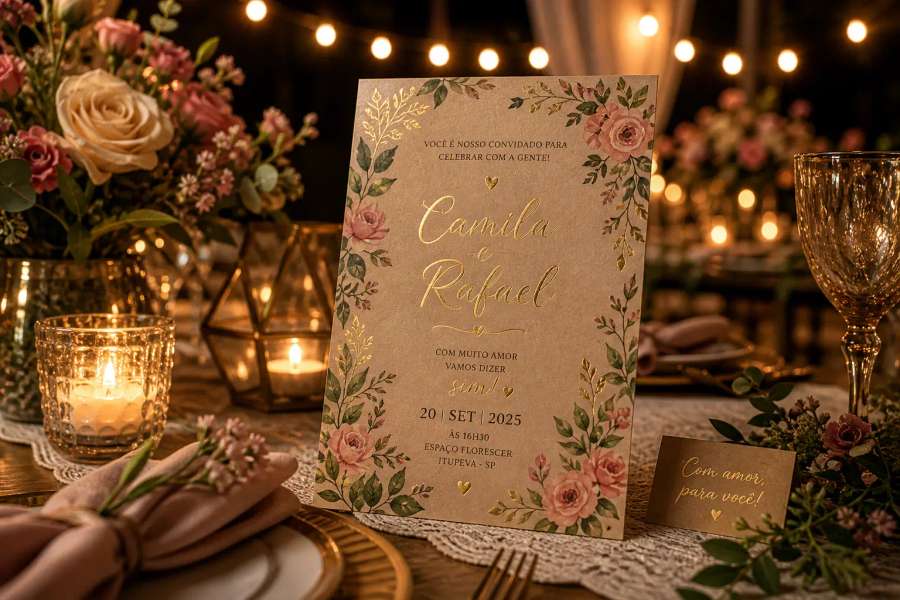 Convite bonito no Word (borda e fontes personalizadas)
