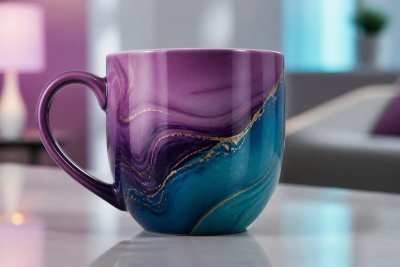 Mockup de caneca em cena