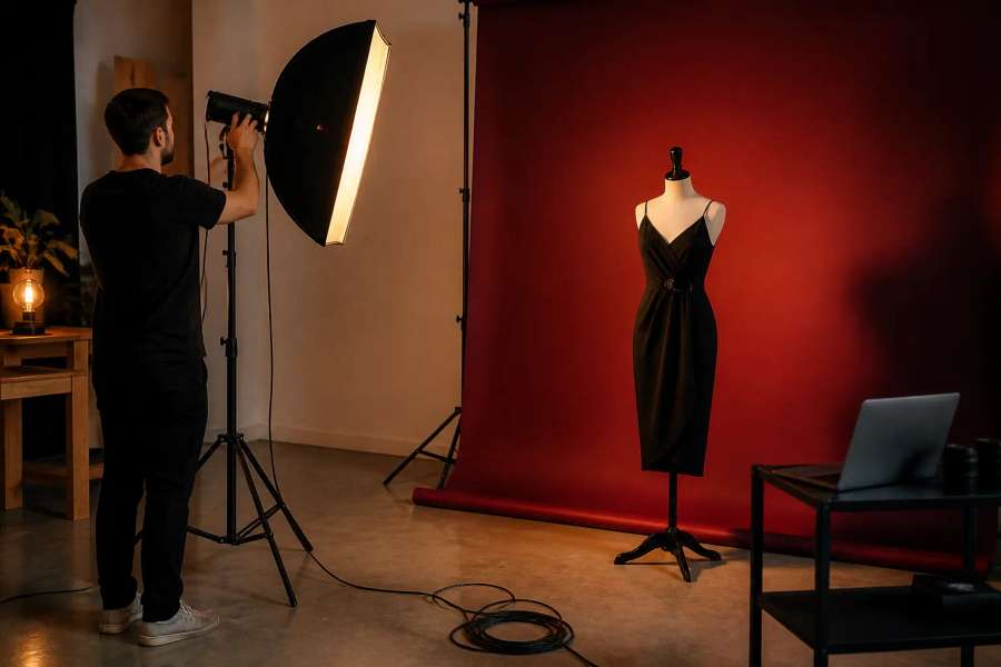 Bastidores de ensaio fotográfico
