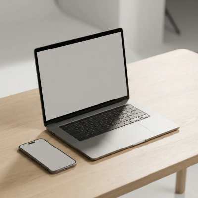 Mockup de tela (laptop + celular)