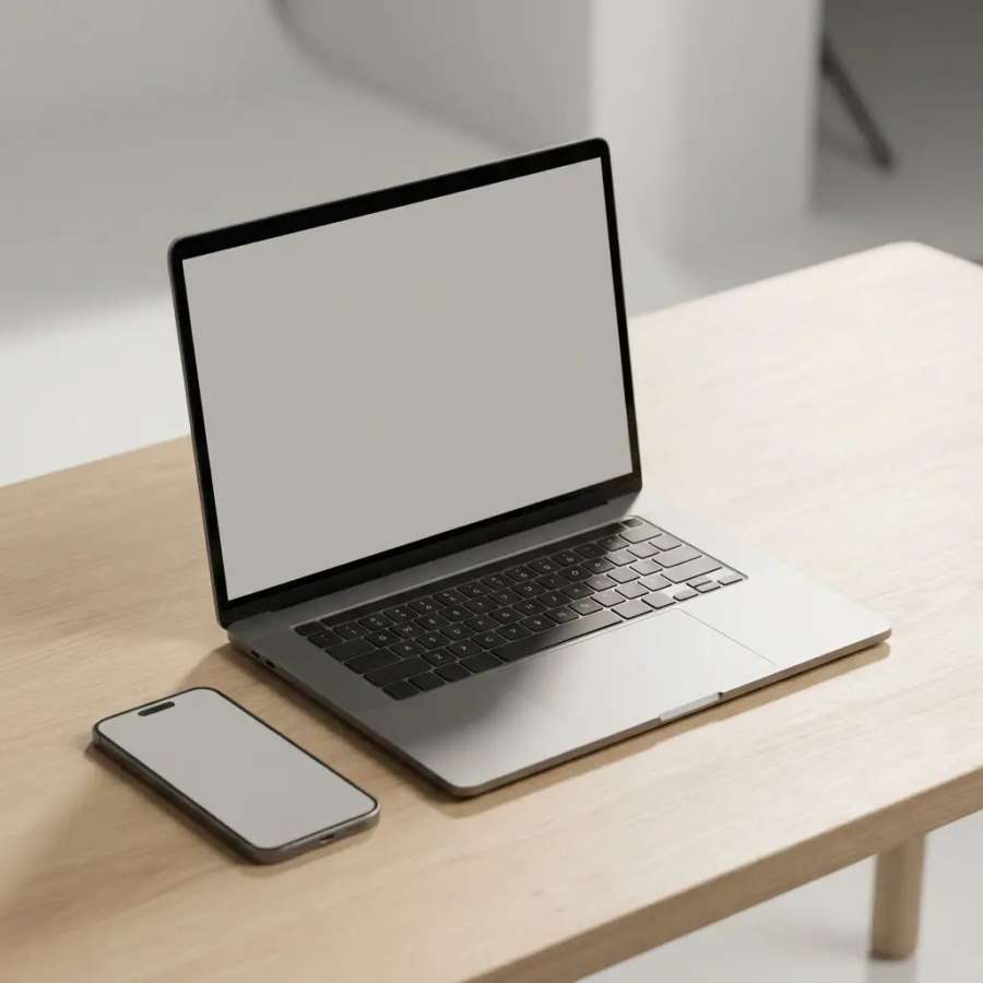 Mockup de tela (laptop + celular)