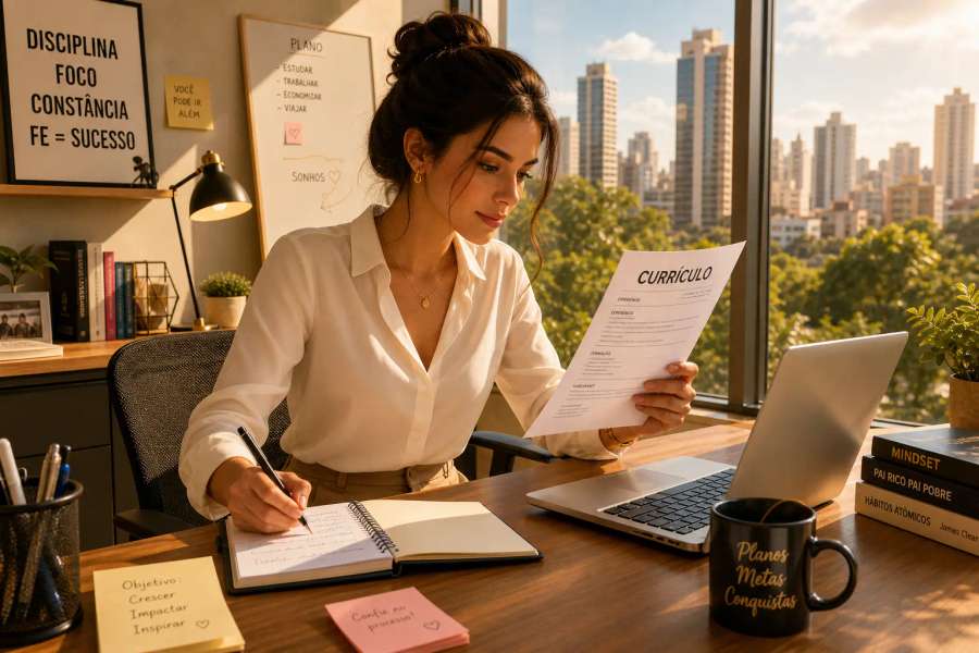 Currículo de primeiro emprego (sem experiência) — no feminino