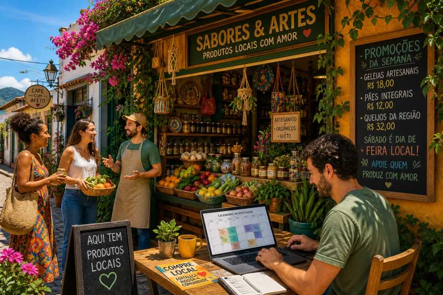 Renda extra: proposta de gestão de redes para um comércio local (diagnóstico + calendário + preço)