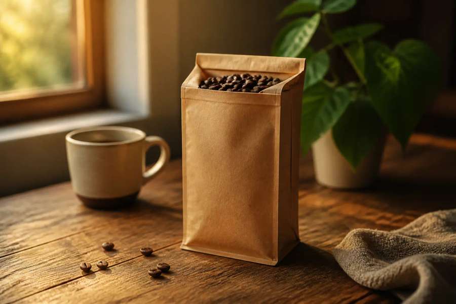 Mockup de embalagem de café artesanal