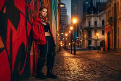 Editorial de moda urbana em grade — Porto Alegre