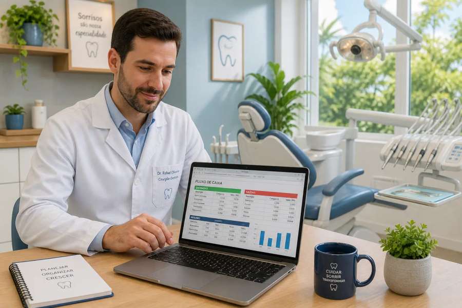 Planilha de fluxo de caixa para dentista / consultório no Excel