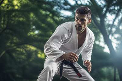Retrato atlético — atleta de jiu-jitsu