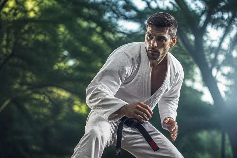 Retrato atlético — atleta de jiu-jitsu