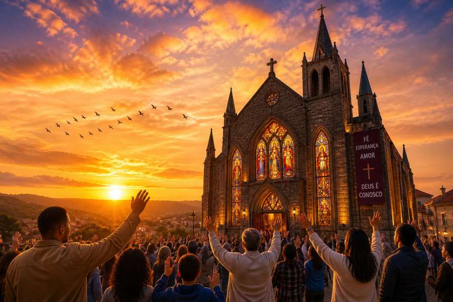 Post e legenda para as redes da igreja