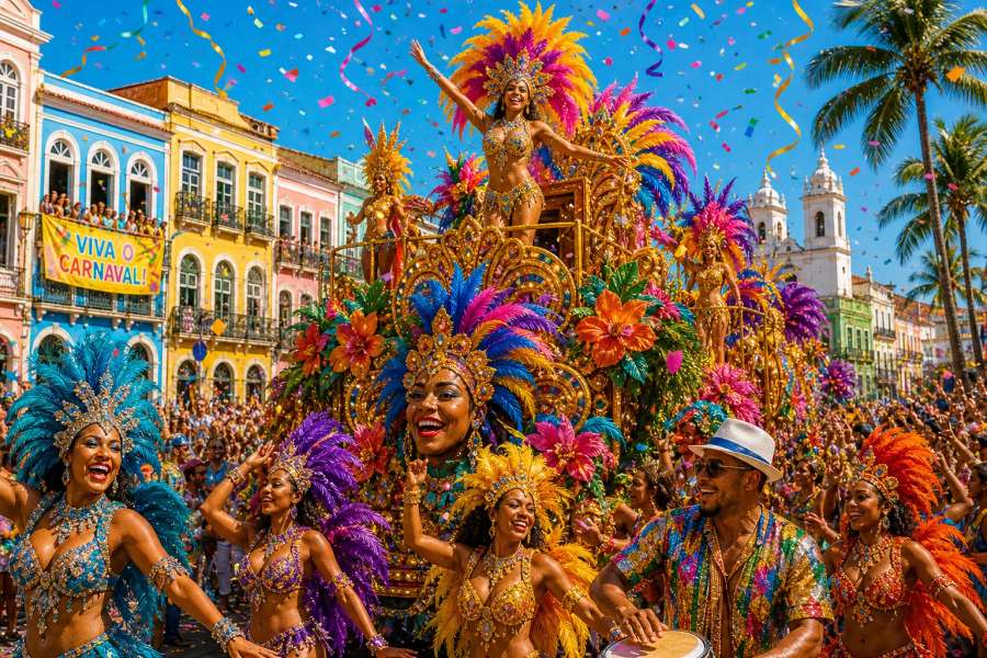 Template inspirado no Carnaval brasileiro
