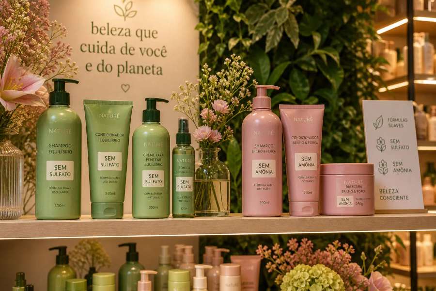 Produtos sem sulfato e sem amônia