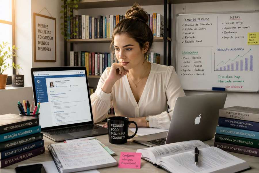 Currículo Lattes — resumo e descrições (acadêmico) — no feminino