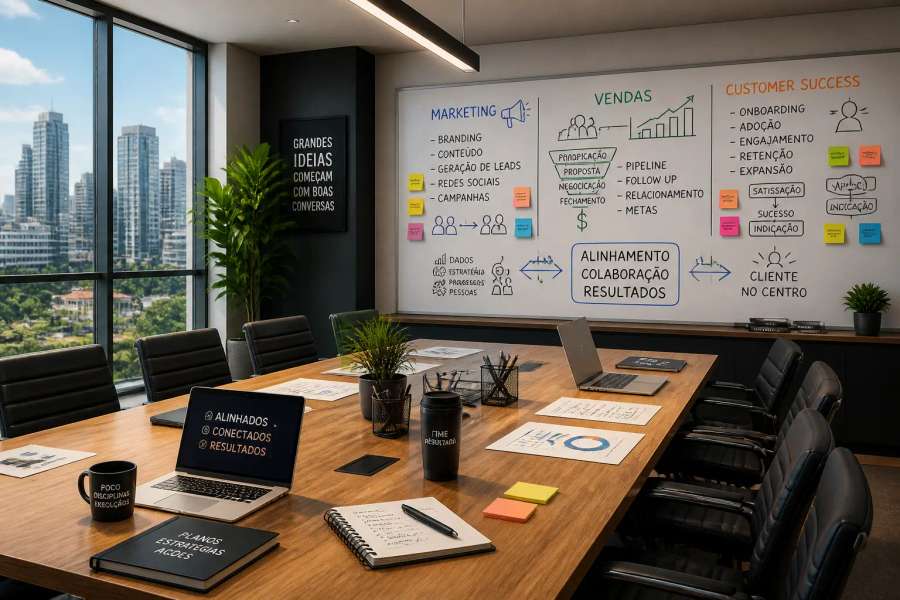 Plano de marketing alinhado a vendas e CS