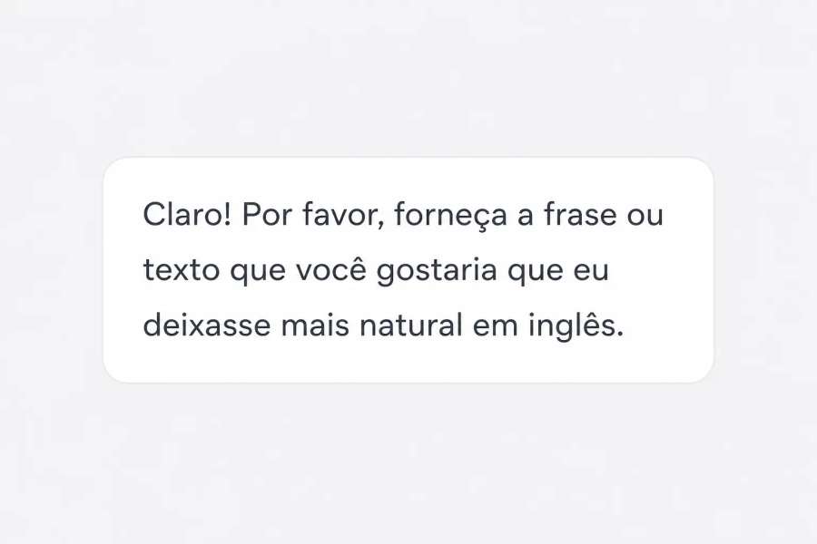 Deixe isto soar natural em inglês