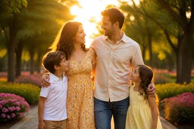 Ensaio de família em parque