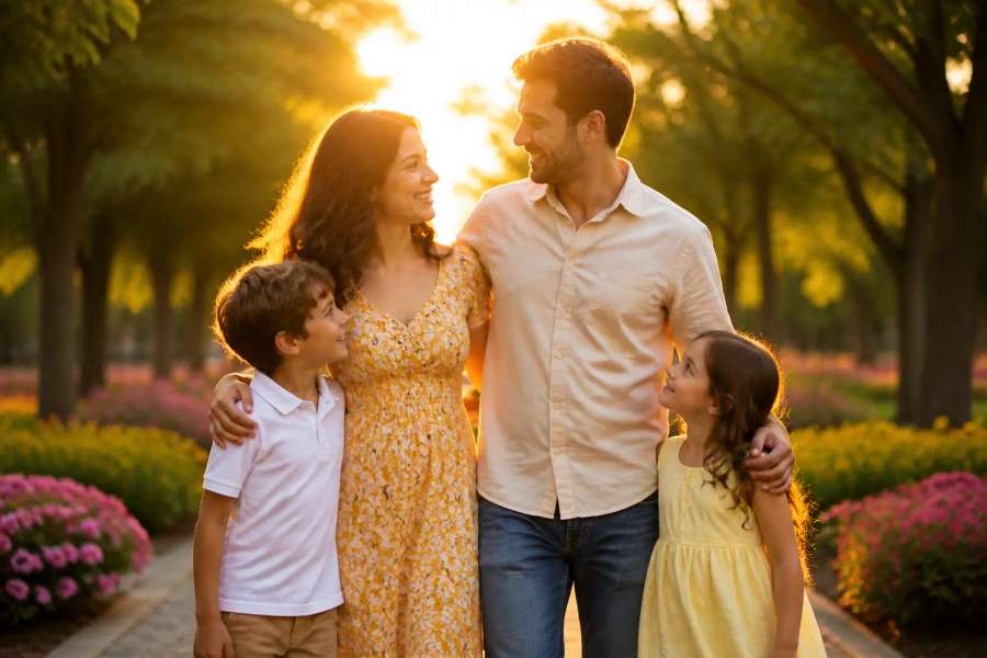 Ensaio de família em parque