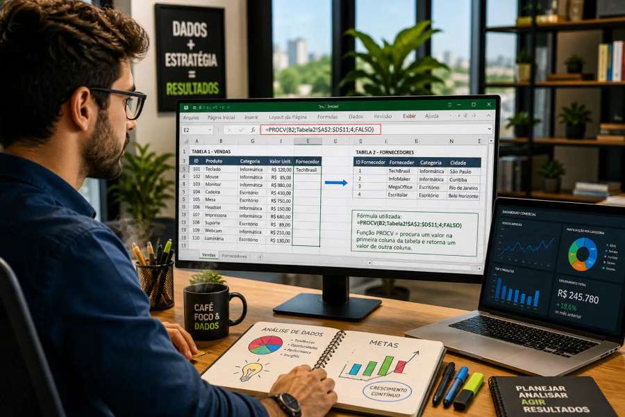 Fórmula PROCV no Excel para cruzar tabelas