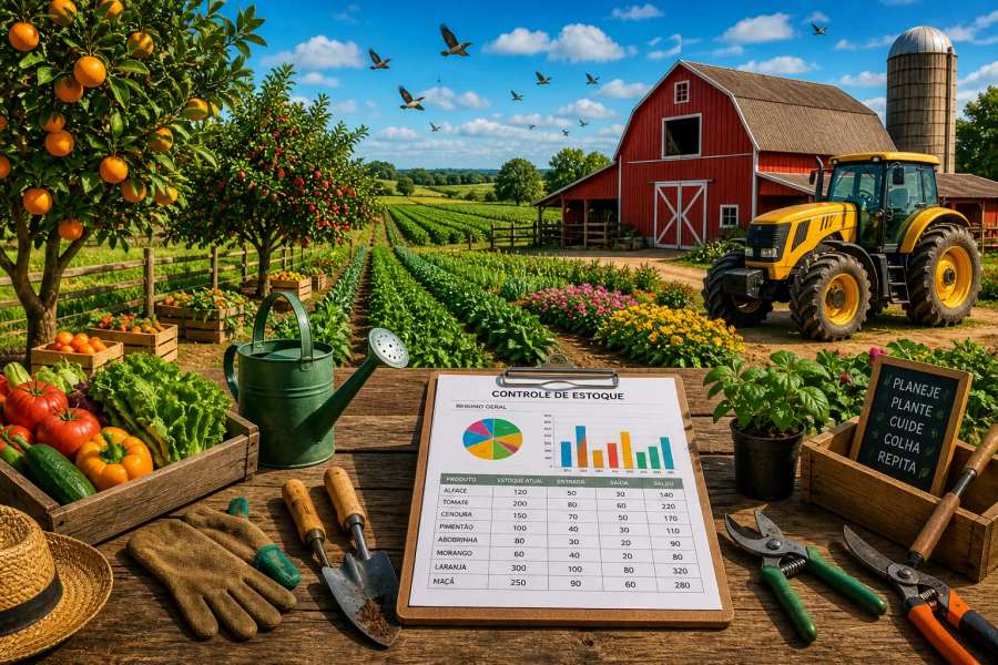 Planilha de controle de estoque para fazenda / agricultura no Excel