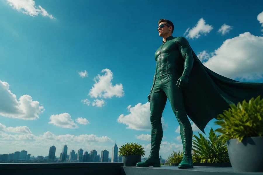 Campanha de óculos de sol — hero em rooftop