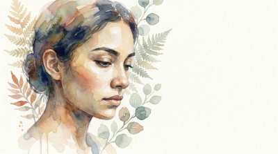 Retrato de beleza — aquarela editorial