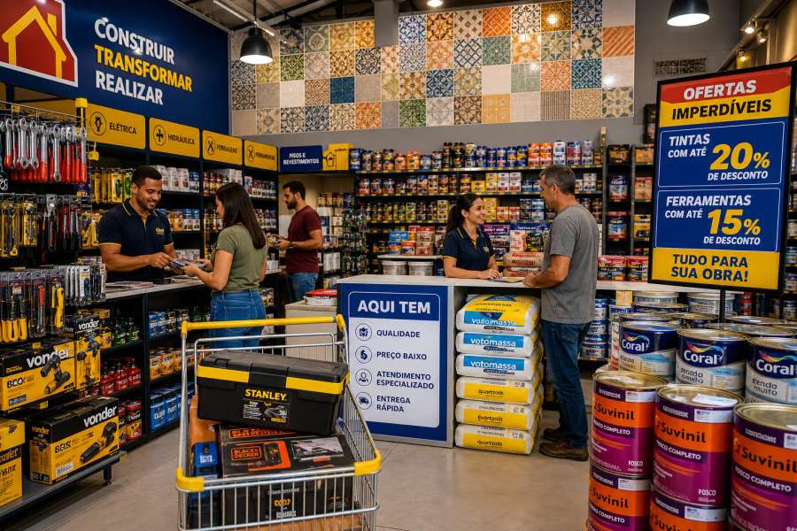 Planilha de controle de estoque para loja de materiais de construção no