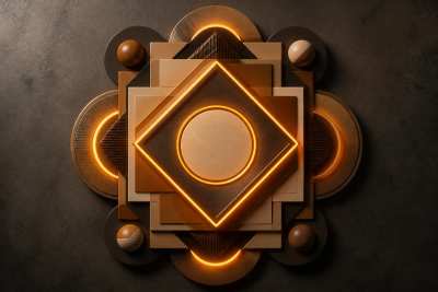 Emblema abstrato para marca genérica