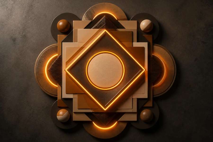 Emblema abstrato para marca genérica