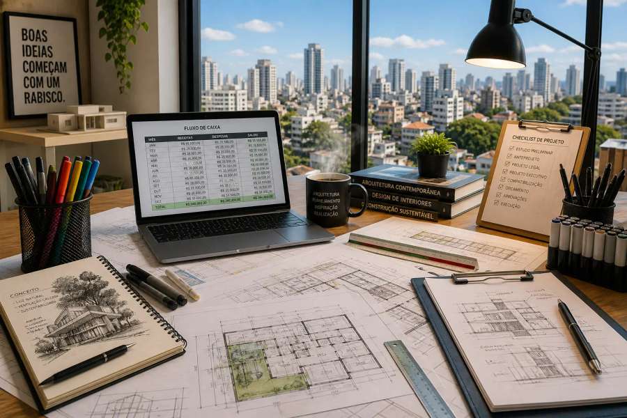 Planilha de fluxo de caixa para arquiteto no Excel