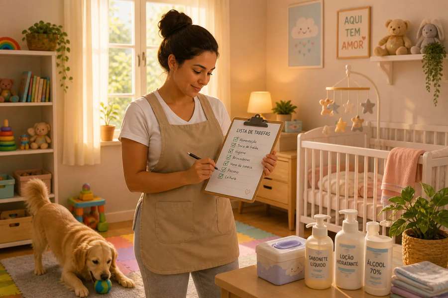 Checklist de rotina, comunicação e segurança para a babá (ou berçarista)